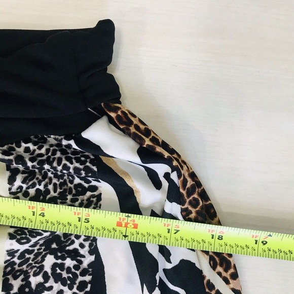 NWT Fortune + Ivy Women’s Plus 1X Animal Print Skirt Handkerchief Hem - Picture 5 of 7